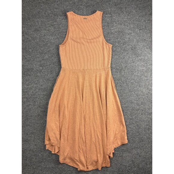 Prana Dress Womens Medium Peach Sleeveless Fit Flare High Low Hem Knit Casual - Picture 9 of 9
